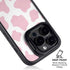 Pink Cow Print iPhone 15 Pro Kickstand Case